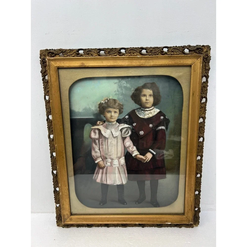 Antique Gold Gesso Picture Frame Enhanced Portrait HOLDS 16x20 Vintage Victorian